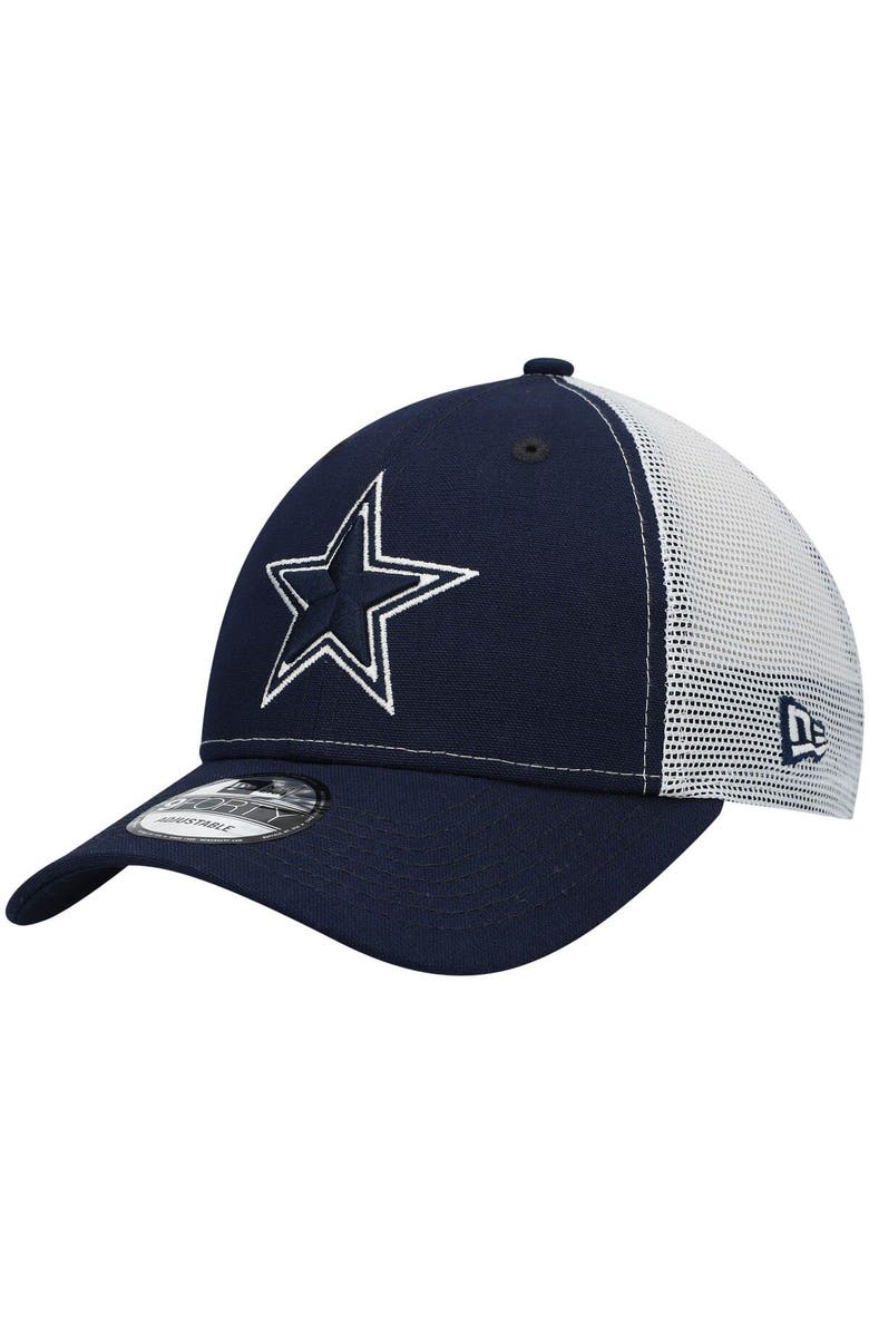 New Era Men's New Era Navy Dallas Cowboys Basic Trucker 9FORTY Snapback Hat, Main, color, Navy