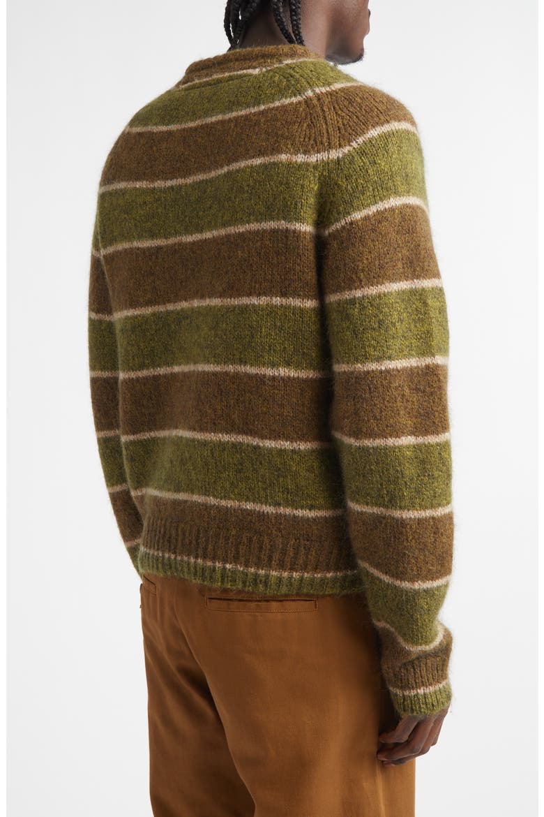 STOCKHOLM SURFBOARD CLUB Stripe Ragaln Sleeve Mohair & Wool Blend