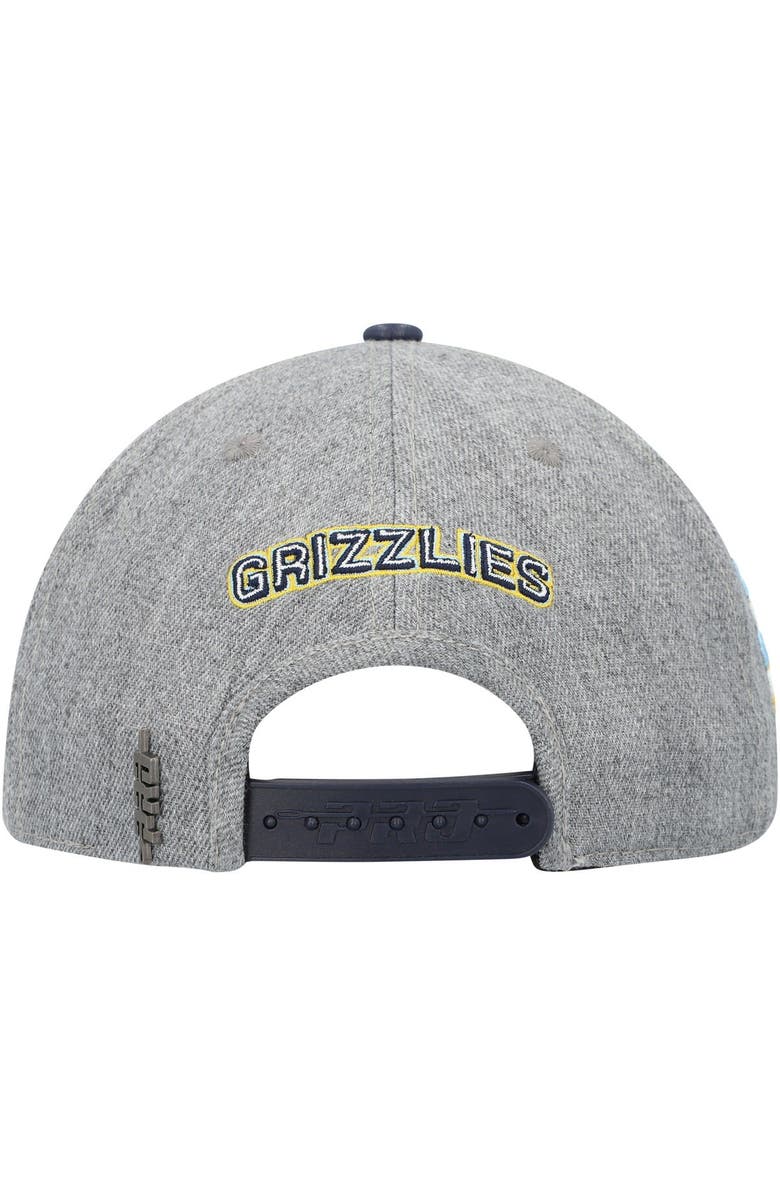 PRO STANDARD Men's Pro Standard Gray/Navy Memphis Grizzlies Classic Logo Two-Tone Snapback Hat, Alternate, color, 