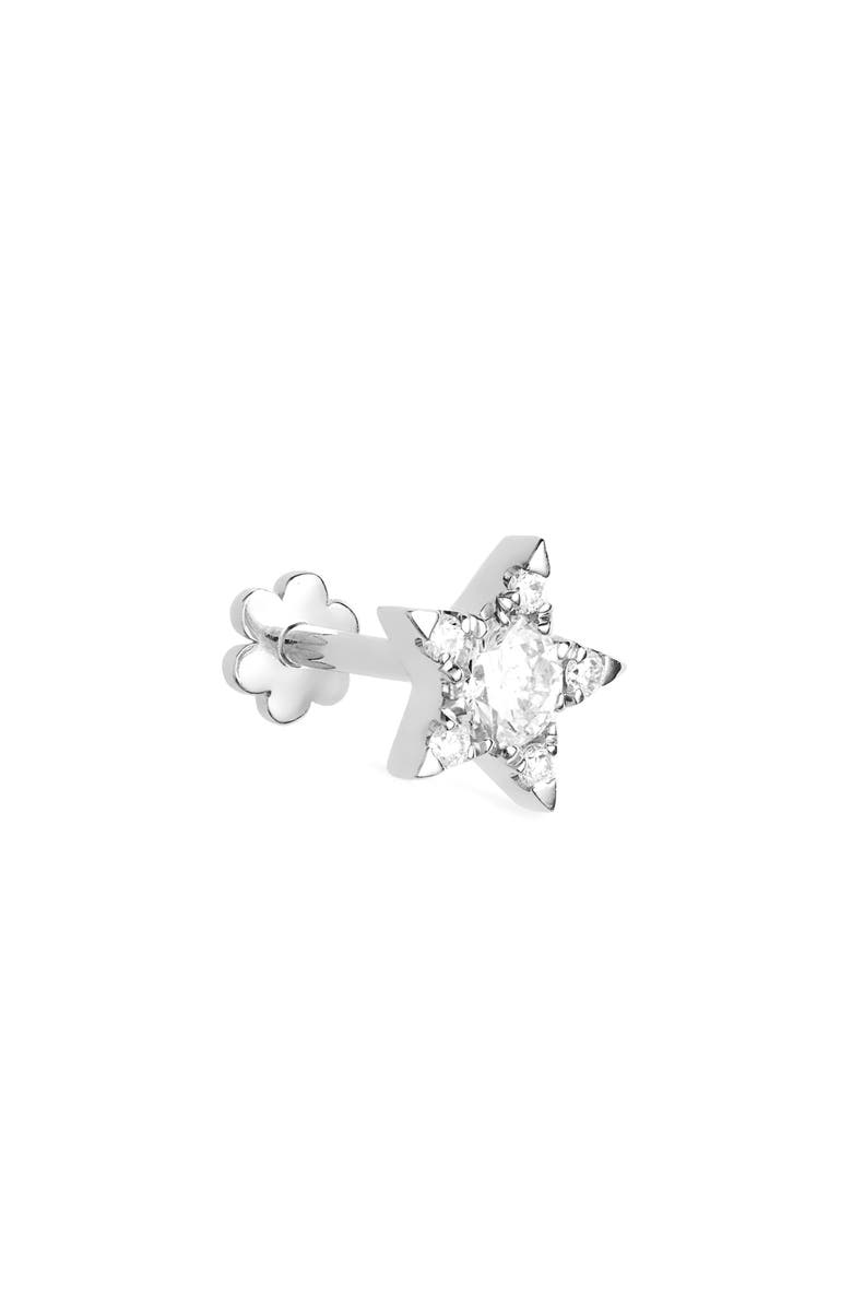 MARIA TASH Diamond Star Threaded Stud Earring, Main, color,