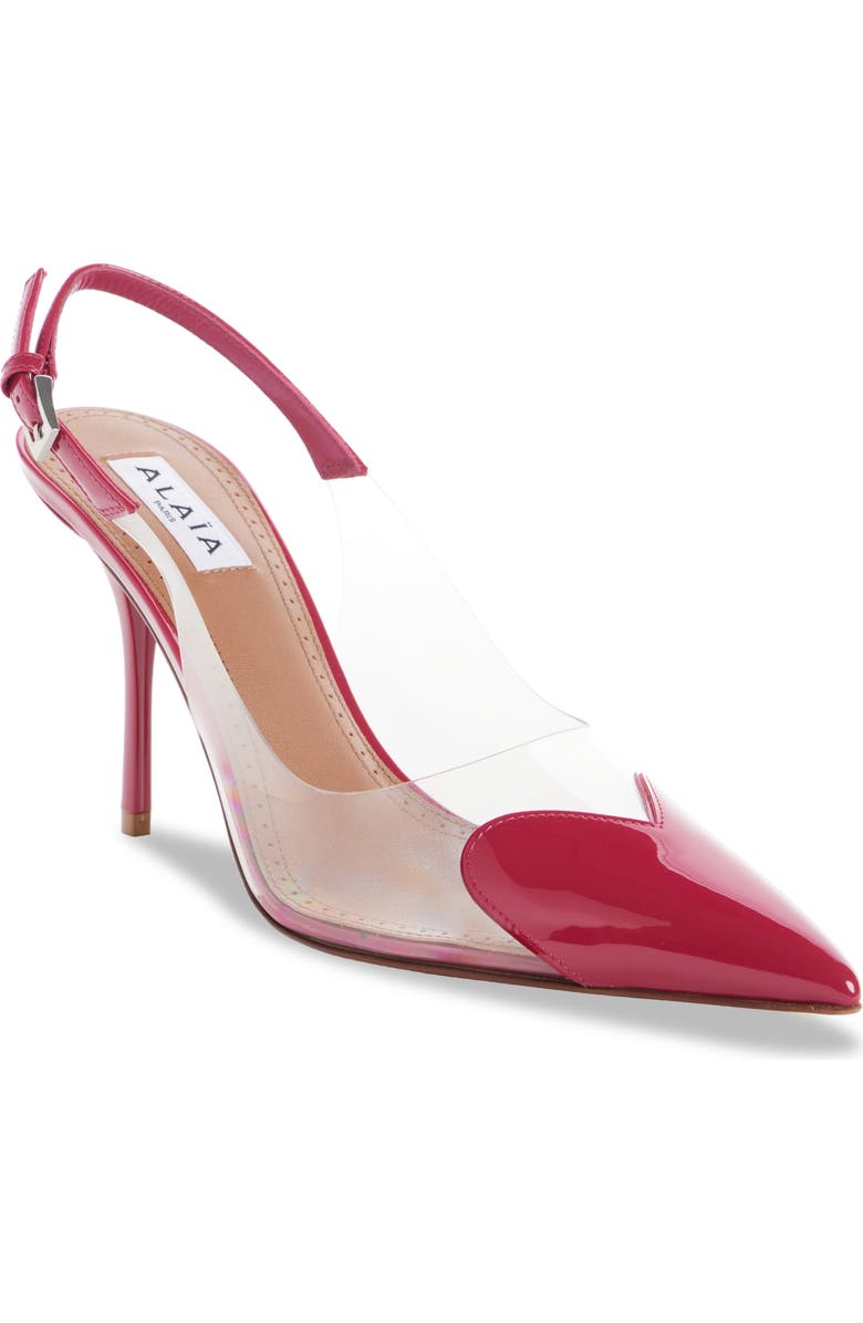Alaïa Le Coeur Slingback Pump, Main, color, Framboise