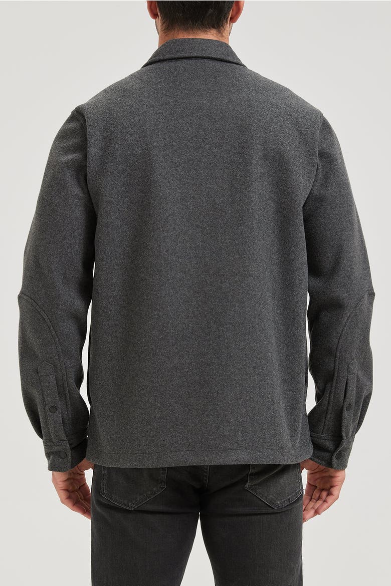 Park City Vegan Wool Shirt Jacket, Alternate, color, Charcoal