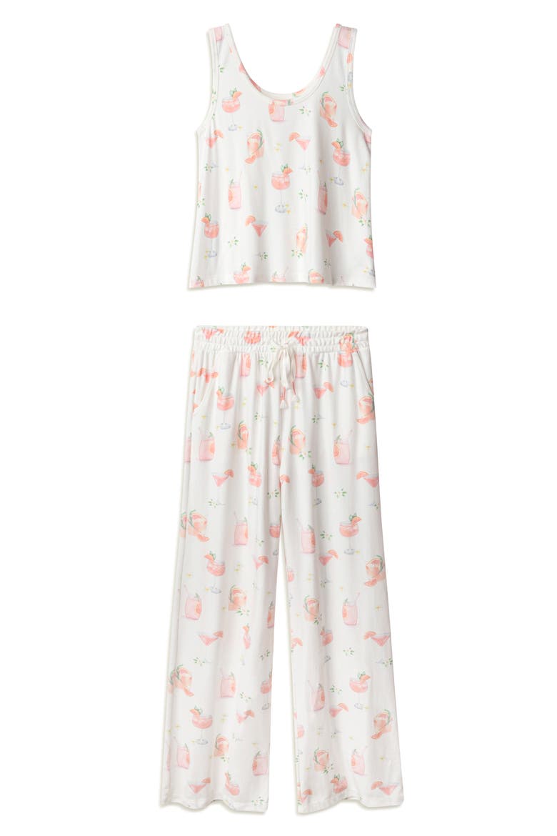 Paloma Mama Jersey Pajamas, Alternate, color, IVORY