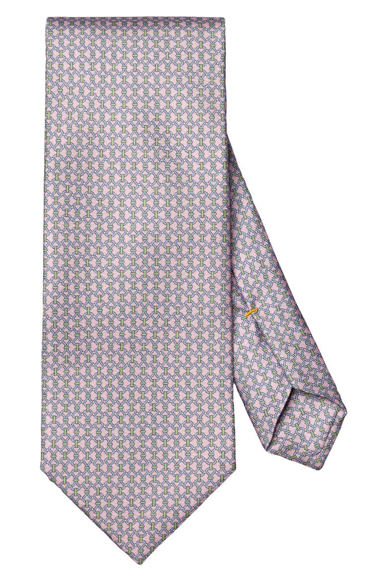 Chain Pattern Silk Tie, Main, color, MEDIUM PINK
