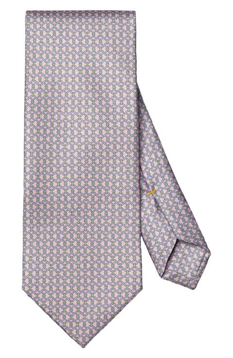 Chain Pattern Silk Tie