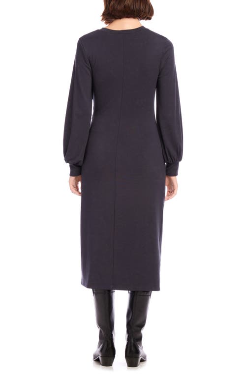 FIFTEEN TWENTY FIFTEEN TWENTY ADDIE SIDE KNOT LONG SLEEVE MIDI DRESS
