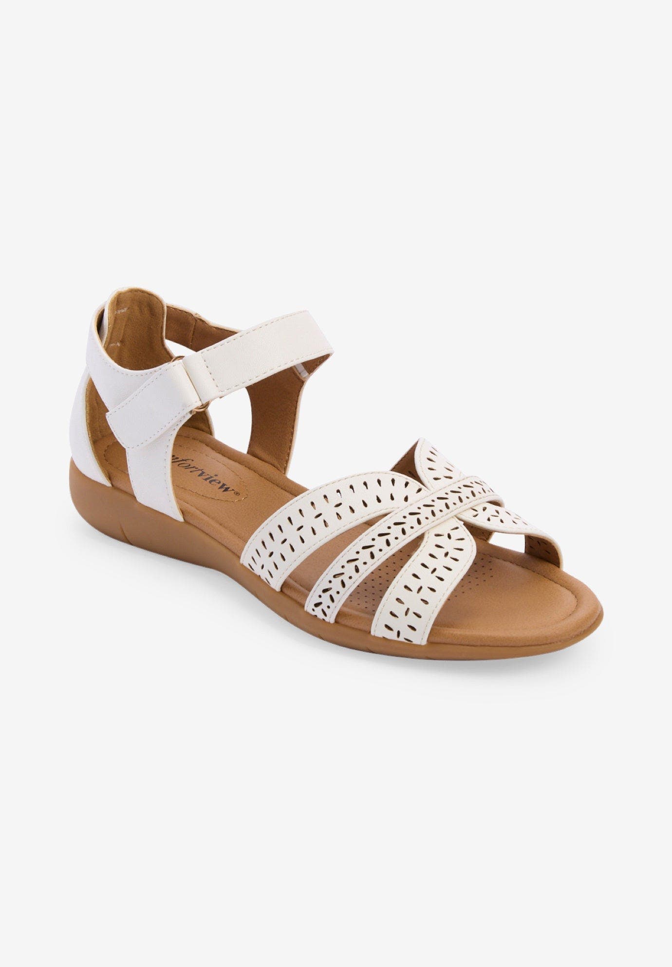 The Christiana Sandal, Alternate, color, WHITE