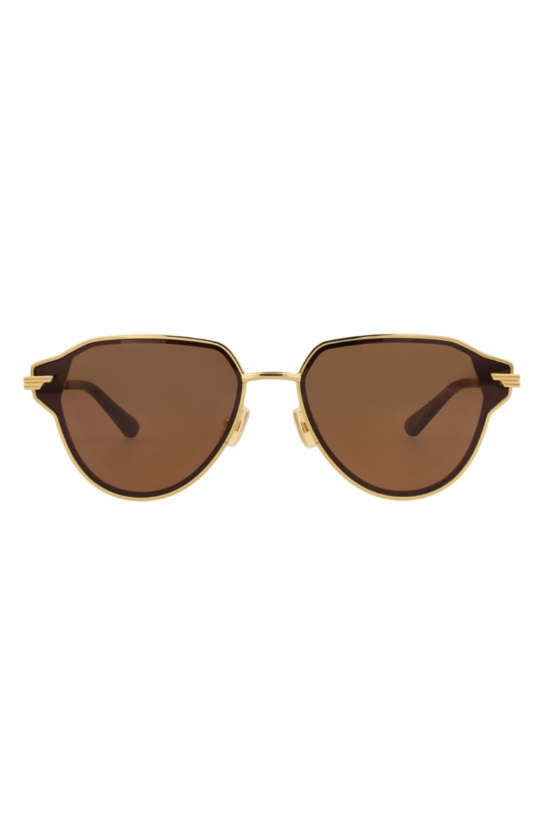 Bottega Veneta 63mm Aviator Sunglasses, Main, color,
