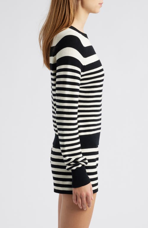 Solid & Striped The Manny Sweater In Noir/brule Stripe