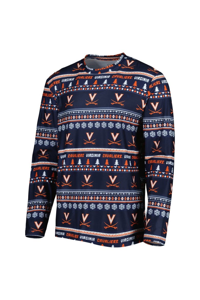 Men's Concepts Sport Navy Virginia Cavaliers Swivel Long Sleeve T-Shirt & Pants Sleep Set, Alternate, color, Navy