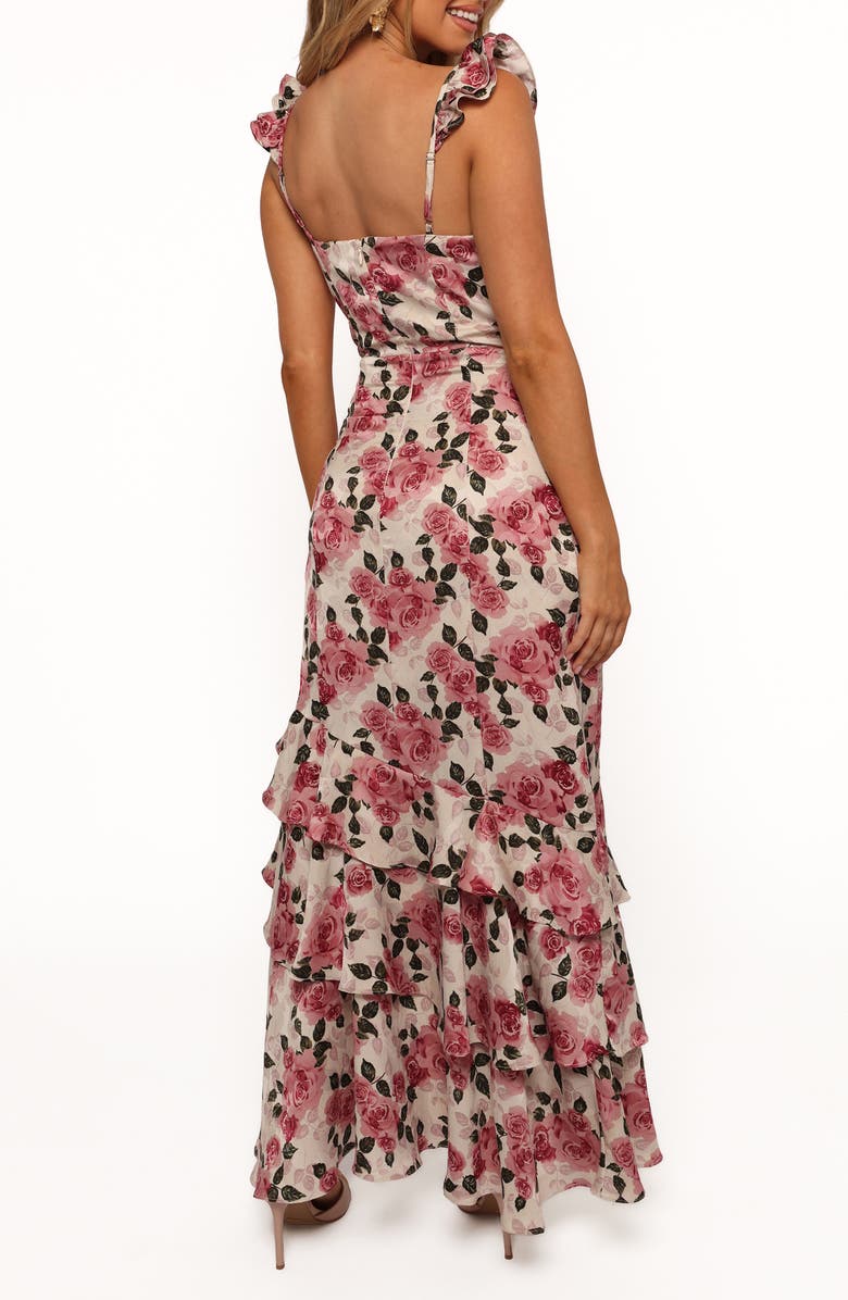 Petal & Pup Zanie Floral Chiffon Maxi Dress, Alternate, color, Rose Pink