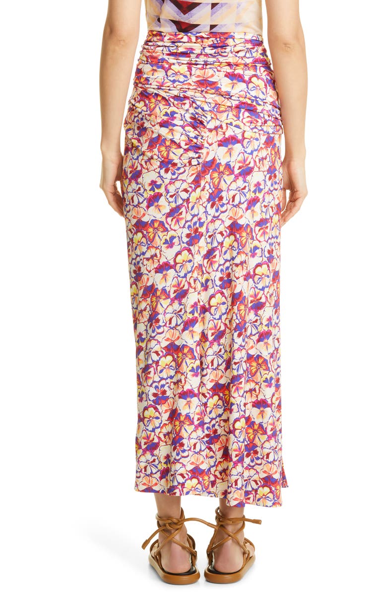 Rabanne paco rabanne x Fondation Vasarely Ruched Sunny Pansy Chain Detail Jersey Skirt, Alternate, color,