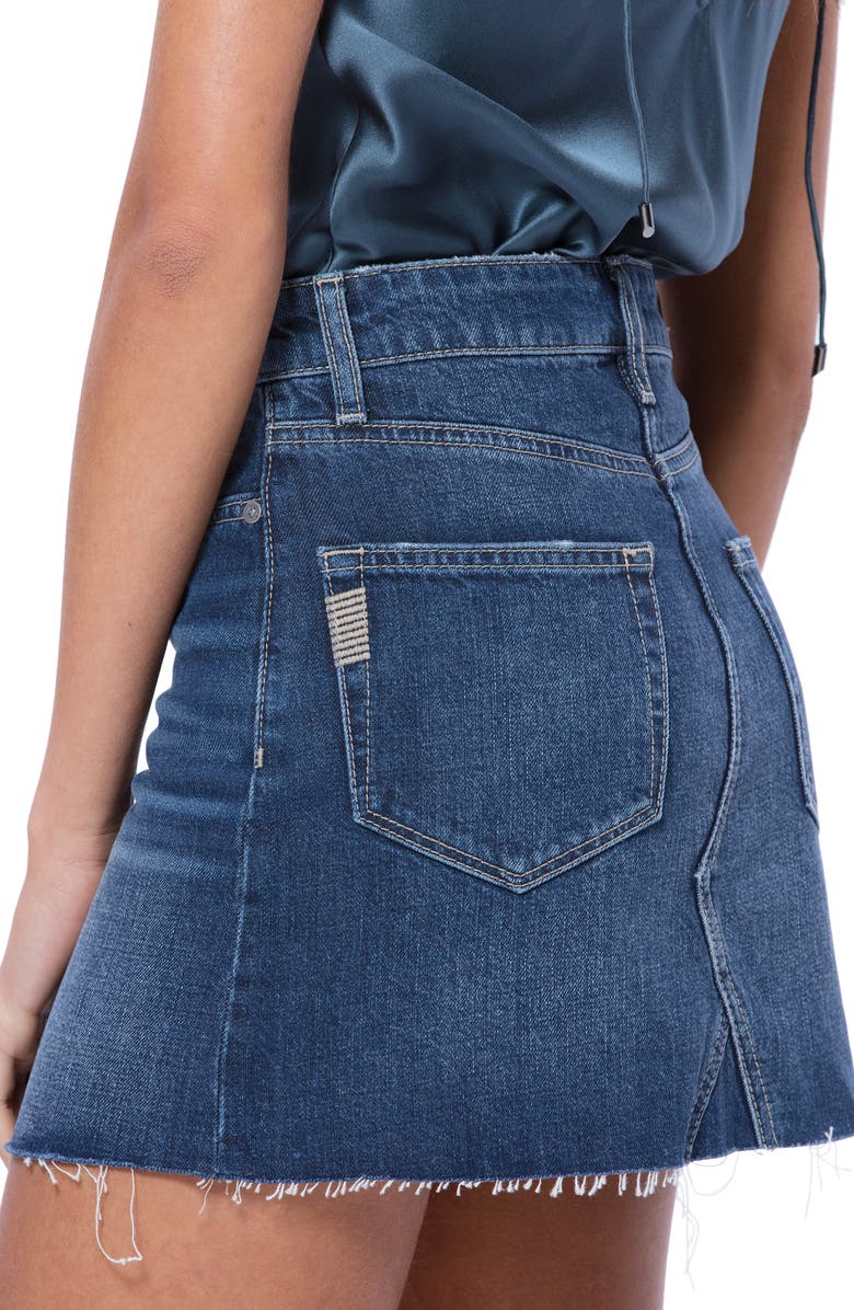 PAIGE Aideen Denim Miniskirt, Alternate, color, 