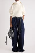 Givenchy Slashed Wool & Cashmere Blend Turtleneck Sweater