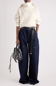 Givenchy Slashed Wool & Cashmere Blend Turtleneck Sweater