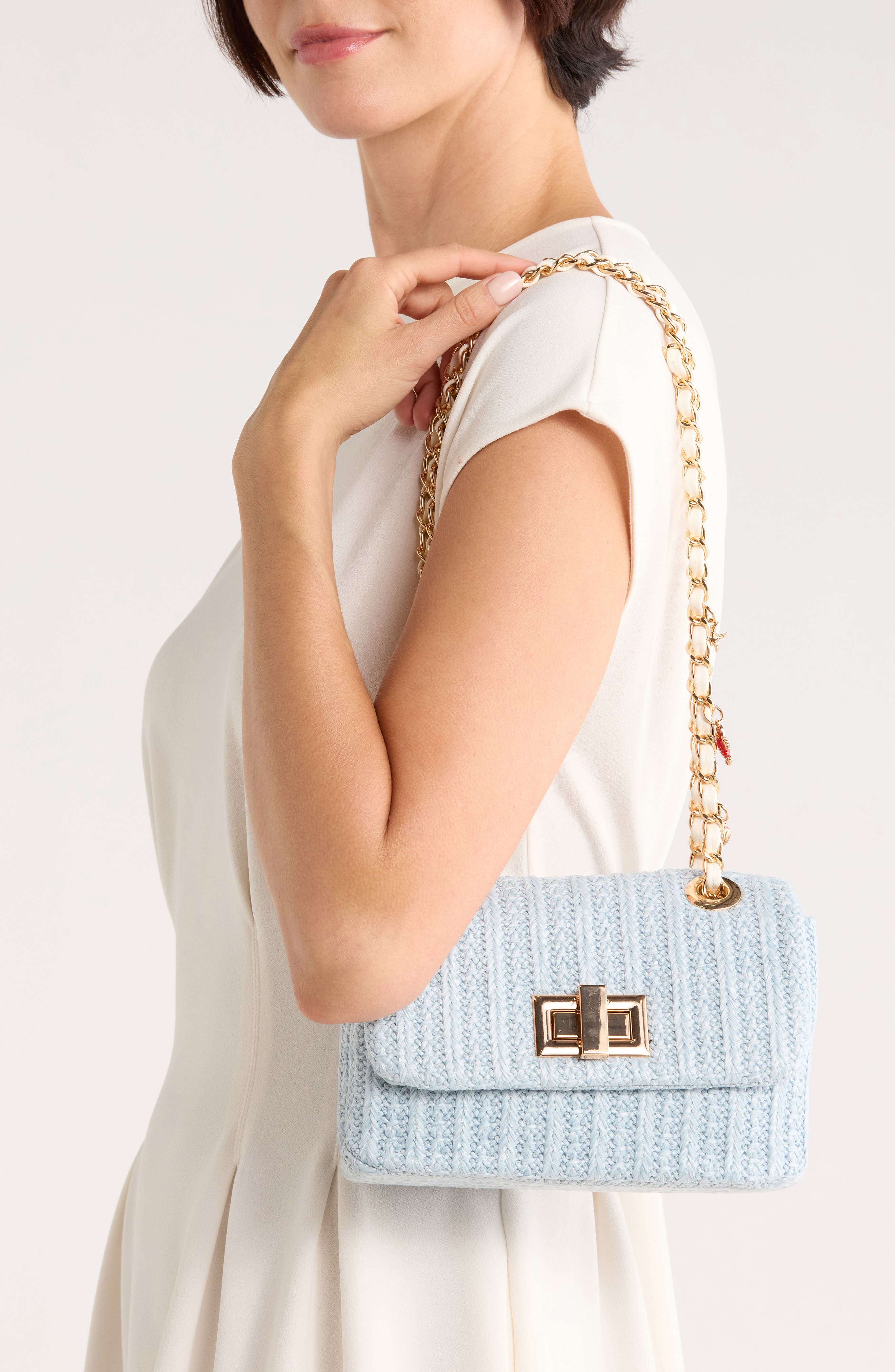 ALDO Adwiegan Woven Crossbody Bag, Alternate, color, Blue