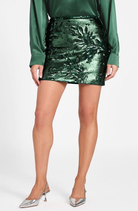 Daisy Sequin Miniskirt