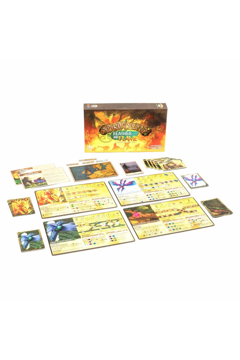 Spirit Island Feather & Flame Cooperative Strategy Board Game Expansion, Alternate, color, Multicolored