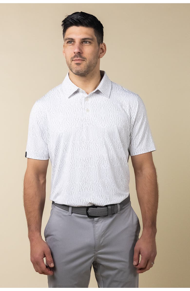 ASHWORTH GOLF Wavy Caps Polo, Alternate, color, Stone Grey