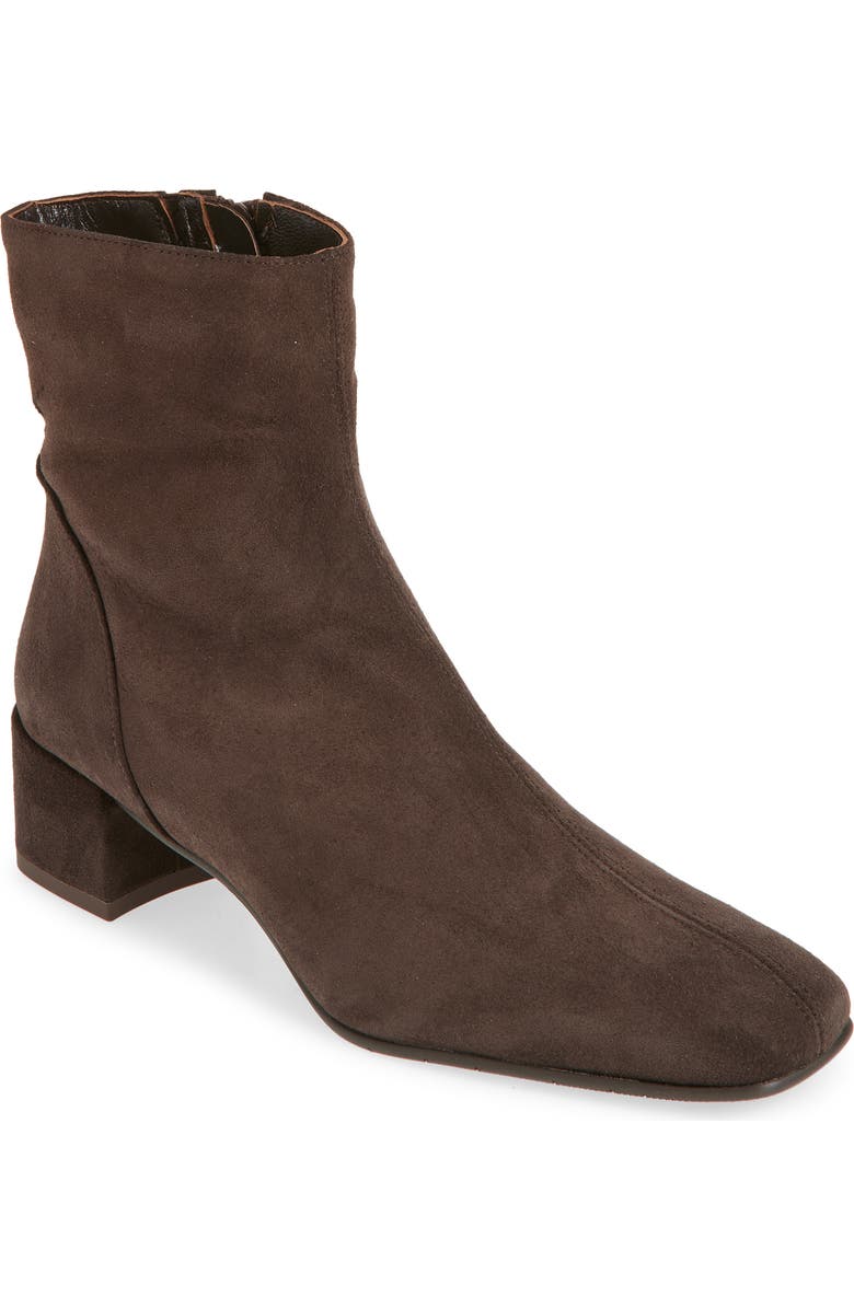 Aquatalia Loretta Weatherproof Suede Bootie, Main, color, Espresso Suede