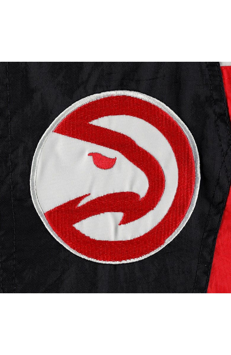 STARTER Men's Starter Red Atlanta Hawks Body Check Raglan Hoodie Half-Zip Jacket, Alternate, color, Red