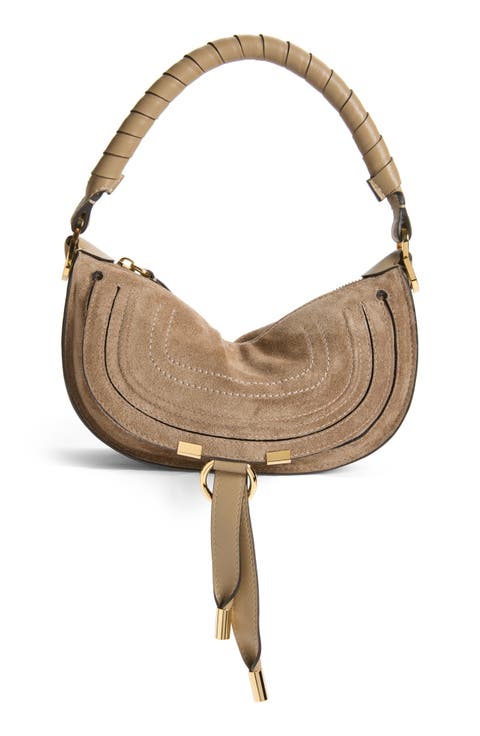 Mini Marcie Suede Camera Shoulder Bag