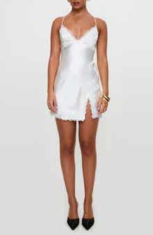 Princess Polly Anysa Lace Trim Satin Minidress