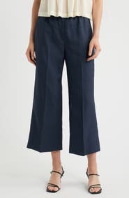 Theory City Twill Crop Wide Leg Pants