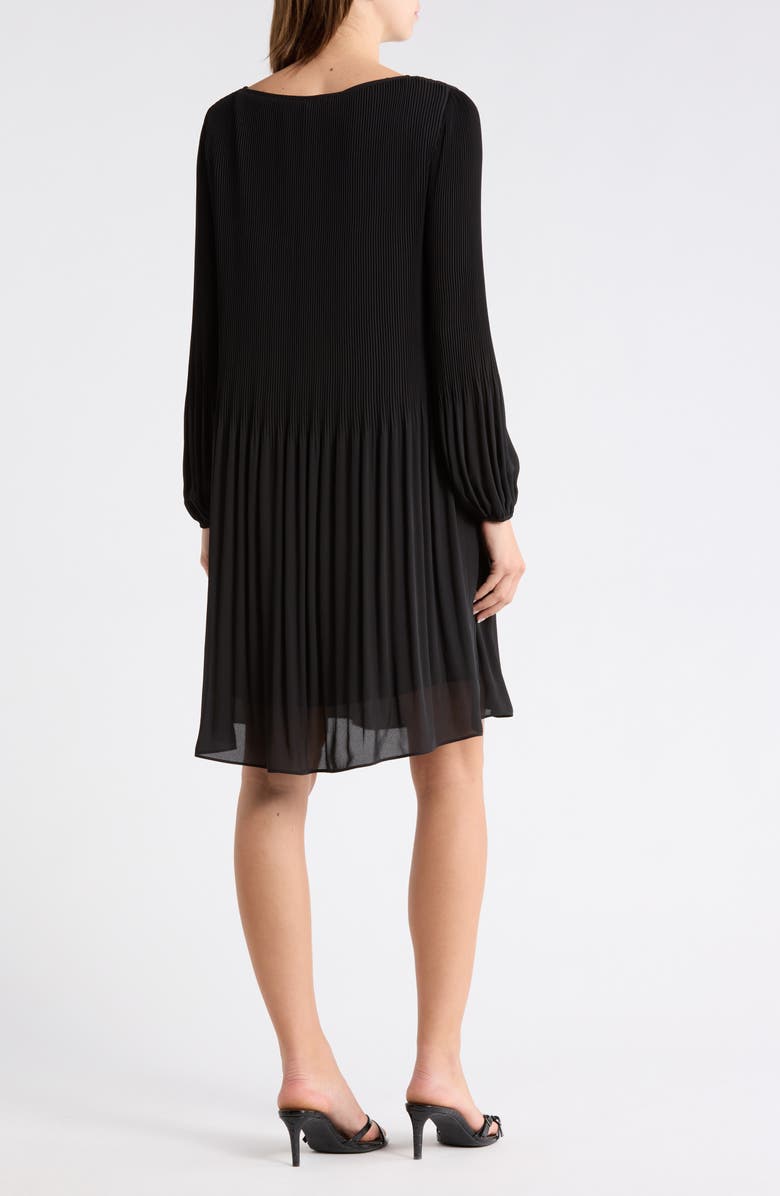 BOSS Dasie Long Sleeve Ribbed Shift Dress, Alternate, color, Black