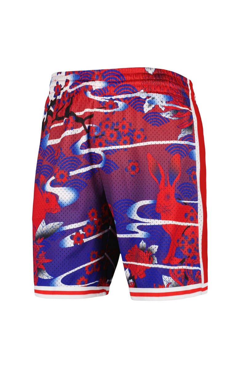 Mitchell & Ness Men's Mitchell & Ness  Red Philadelphia 76ers Lunar New Year Swingman Shorts, Alternate, color, Red