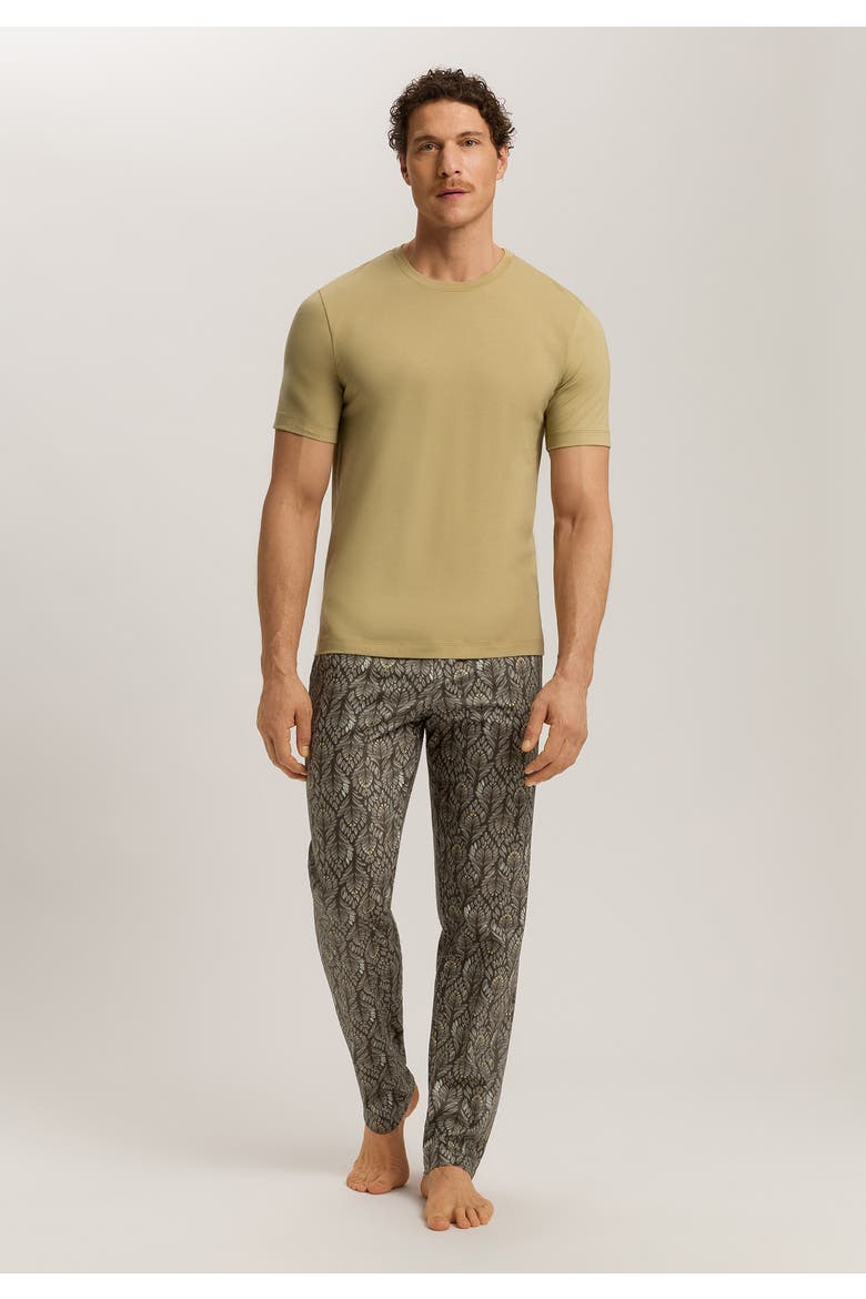 Night And Day Cotton Drawstring Pajama Pants, Alternate, color, Green Lichen Pattern