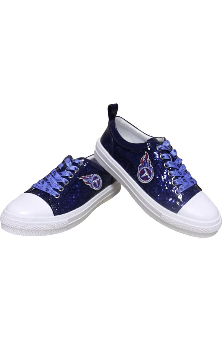 CUCE Women's Cuce Navy Tennessee Titans Team Sequin Sneakers, Alternate, color,