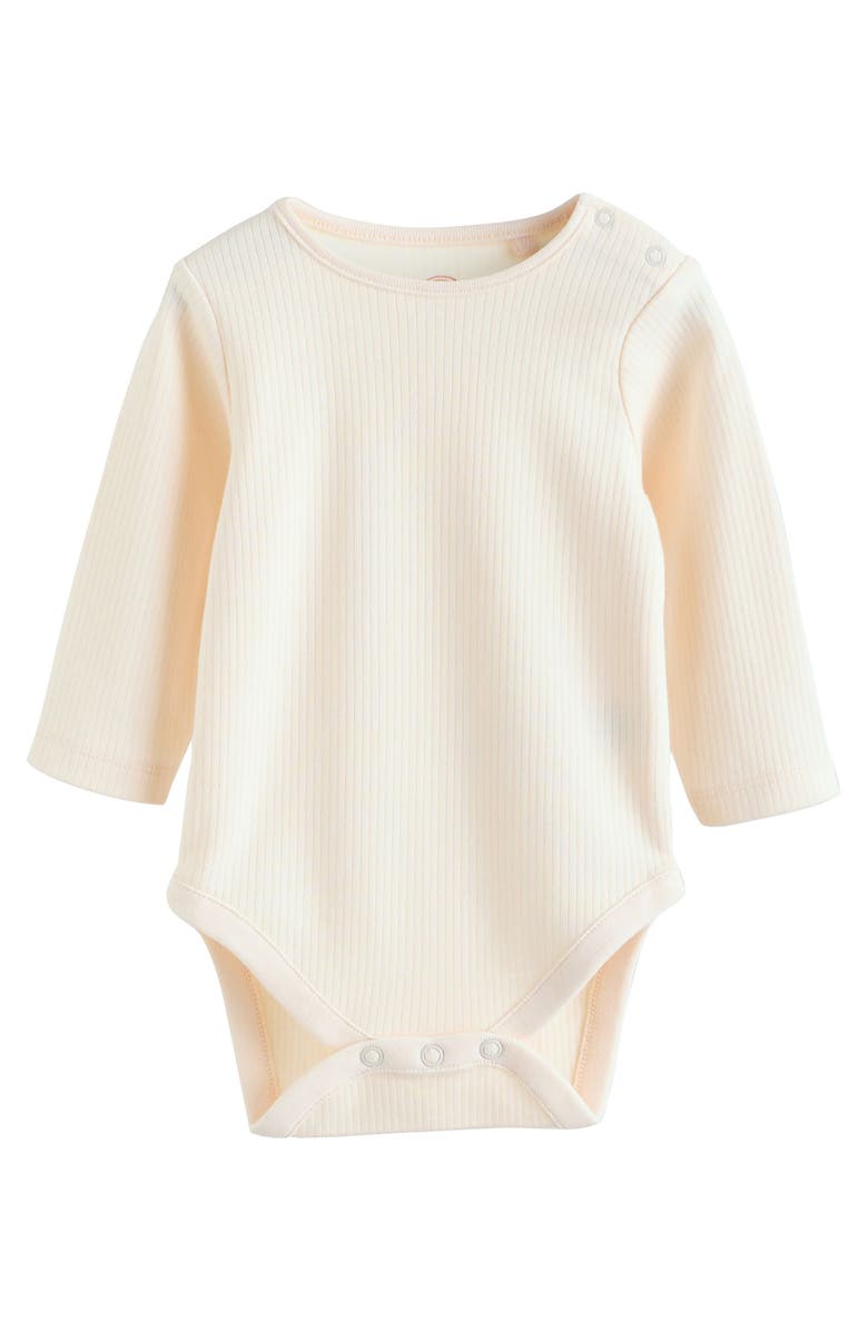 NEXT Rib Bodysuit, Denim Jacket & Leggings Set, Alternate, color, Blue