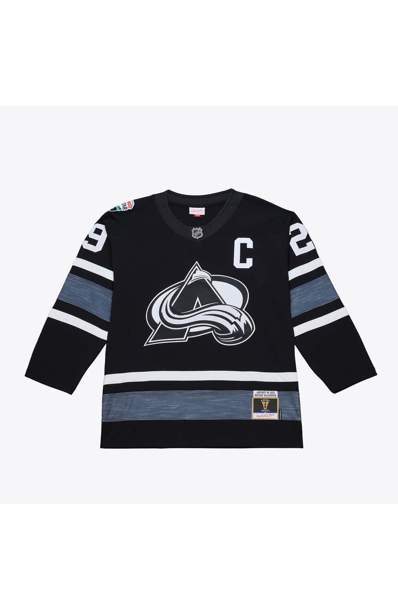 Mitchell & Ness Men's Mitchell & Ness Nathan MacKinnon Black 2019 All-Star Game Power Play Jersey, Main, color, Black