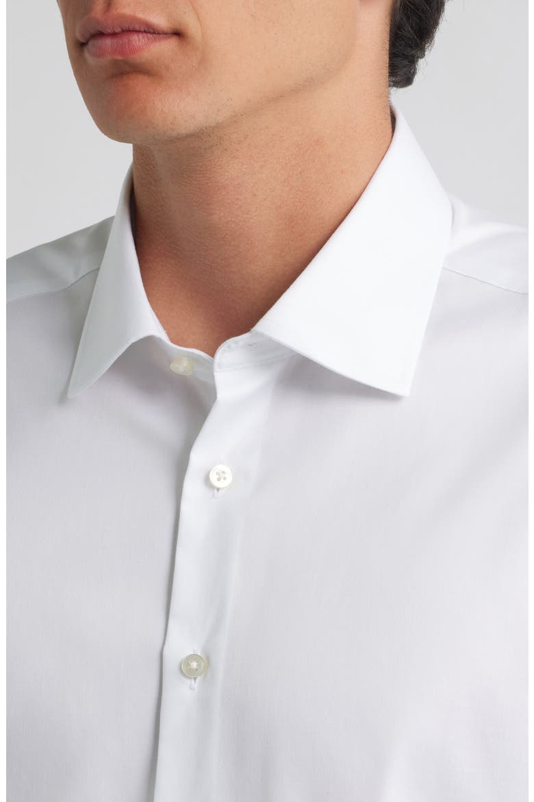 Luxury Comfort Slim Fit Non-Iron Dress Shirt, Alternate, color, WHITE