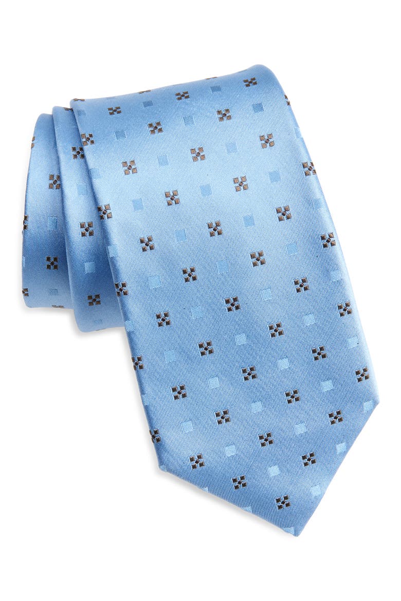 Square Silk Tie, Main, color, LIGHT BLUE