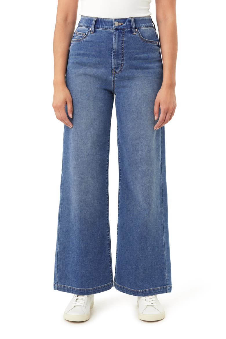 Parisian Café 30-inch Ultra High Rise Wide Leg Knit Jeans, Main, color, OXFORD