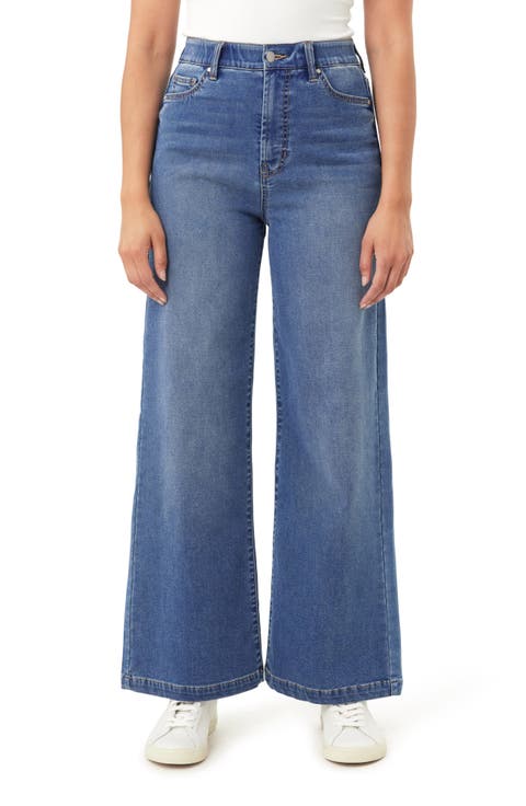 Parisian Café 30-inch Ultra High Rise Wide Leg Knit Jeans