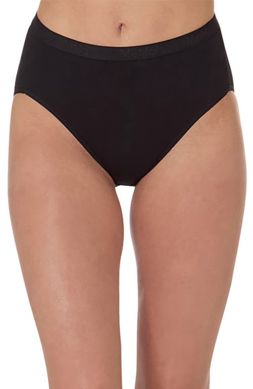 Memoi Stretch Cotton 3-pack Briefs In Black