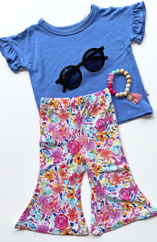 Laree + Co Korrie Ruffle Tee In Purple