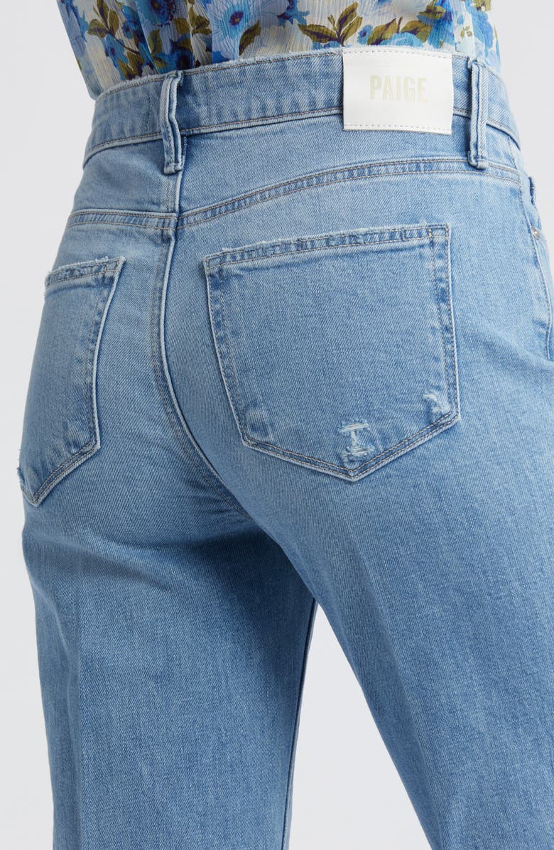 PAIGE Leenah Raw Hem High Waist Ankle Wide Leg Jeans, Alternate, color, 