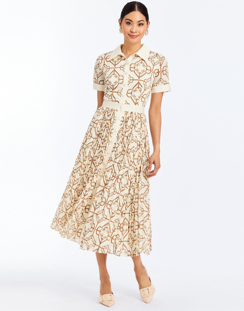 Mestiza New York Billie Collared Shirt Dress In Brown