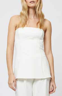 French Connection Azra Strapless Twill Top