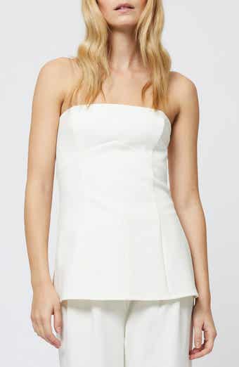 French Connection Azra Strapless Twill Top