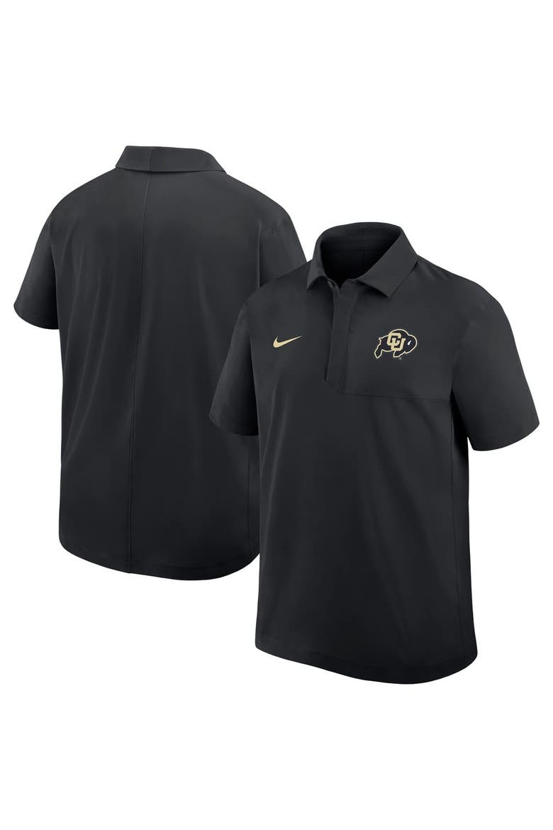 Men's Nike Black Colorado Buffaloes Woven Polo, Main, color, Black