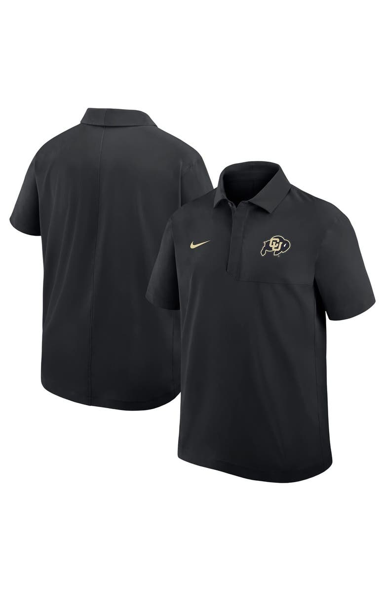 Nike Men's Nike Black Colorado Buffaloes Woven Polo, Main, color, Black