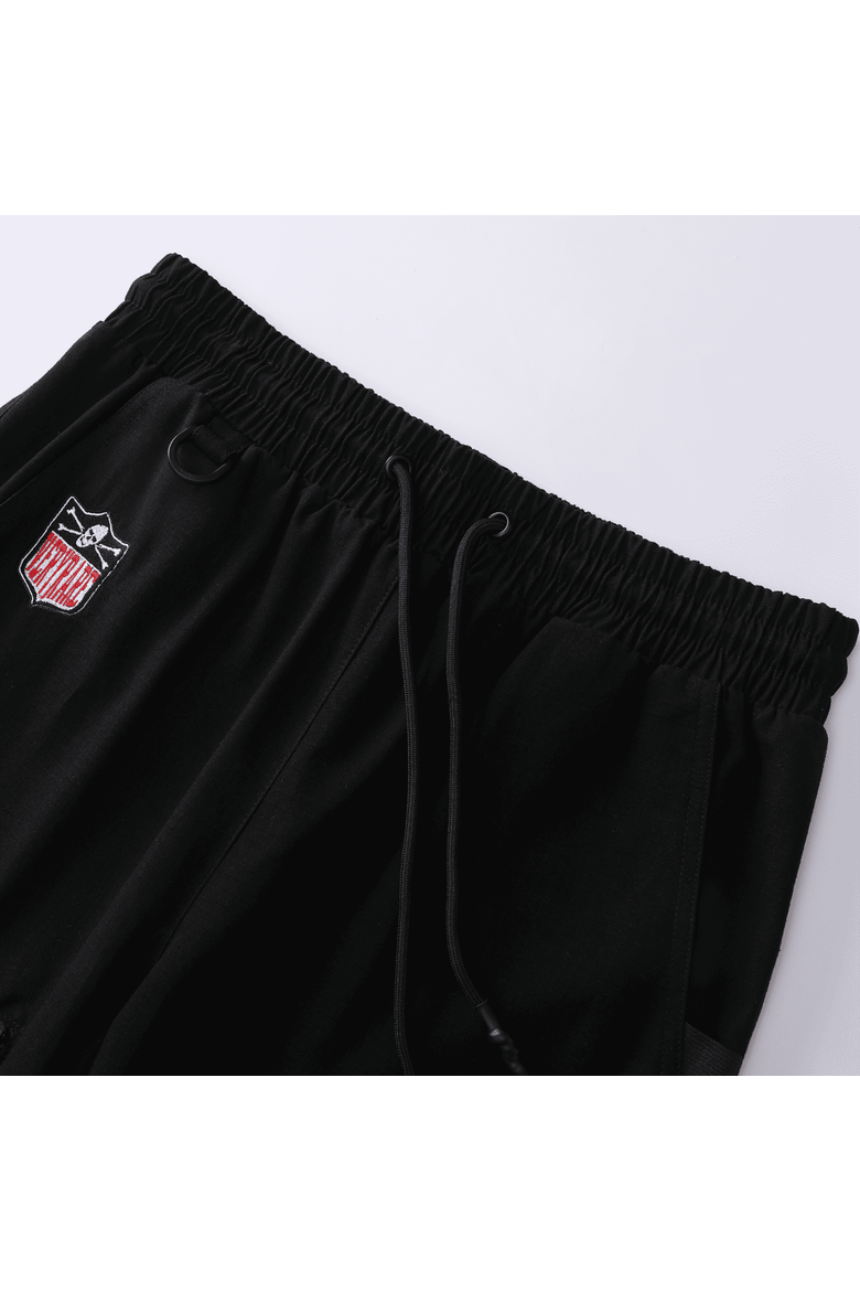 Ripstop Quote Pants, Alternate, color, Black