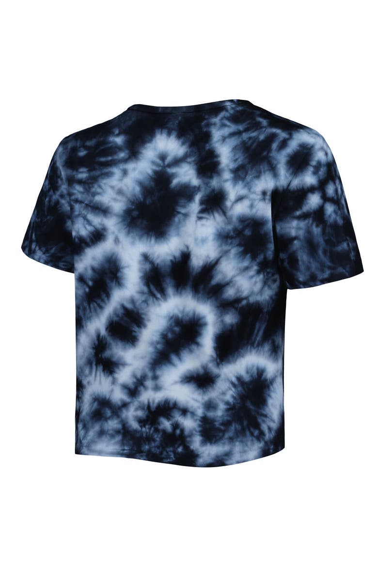 Women's ZooZatz Black Tennessee Volunteers Cloud-Dye Cropped T-Shirt, Alternate, color, Black
