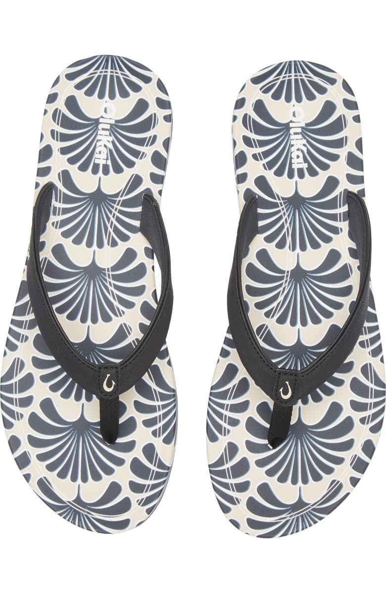 OluKai Uiki Water Resistant Flip Flop, Alternate, color, Black / Pa'i