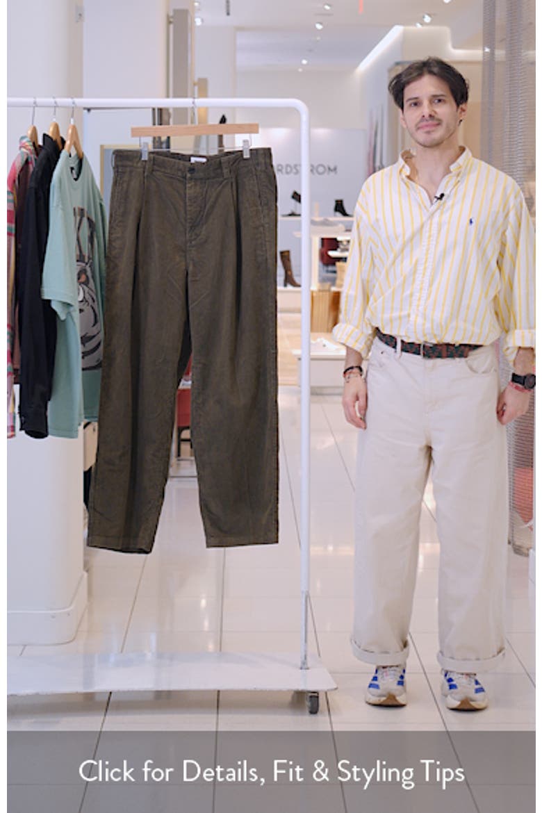 Dean Faded Wash Cotton Corduroy Pants video